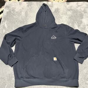 Carhartt Rain Defender Hoodie Mens XXL Sweatshirt Navy Blue 100615 472